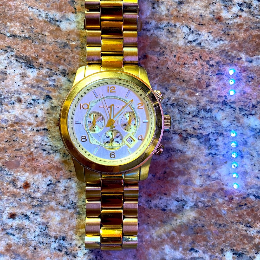 Oversized Michael Kors Gold Watch